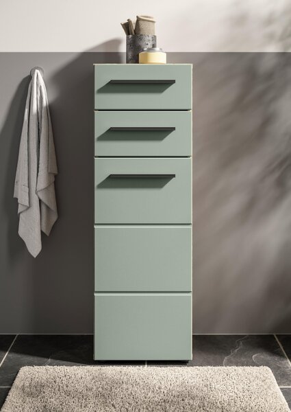 STREDNE VYSOKÁ SKRINKA, farba duba, trstinovozelená, 34/104/31 cm MID.YOU - Kúpeľňové skrinky, Online Only