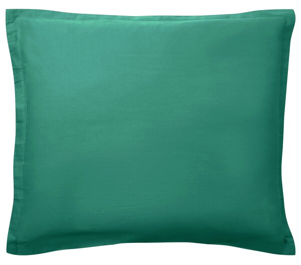 Súprava posteľnej bielizne zelená bavlnený satén 150 x 200 cm sada obliečok na paplón a 2 vankúše moderná spálňa