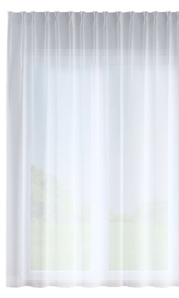 Záclona so systémom FLEX (dvojité spony flex) farba produktu biela látka polopriehľadný, zapletaná