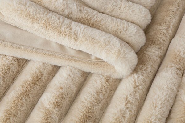 Deka Fluffy béžová Jednobarevná deka 130/180