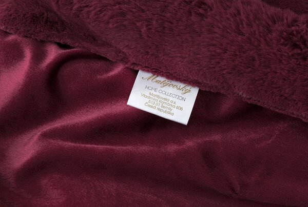 Deka Fluffy vínová Jednobarevná deka 130/180