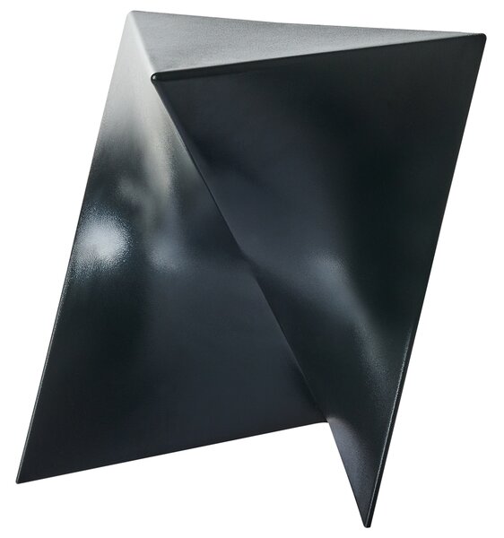 Odkladací stolík čierny syntetický materiál trojuholníkový geometrický tvar dizajnový moderný štýl obývacia izba spálňa