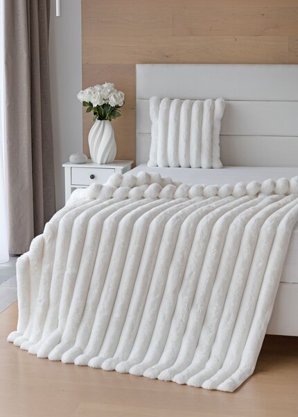 Deka Fluffy krémová Jednobarevná deka 130/180