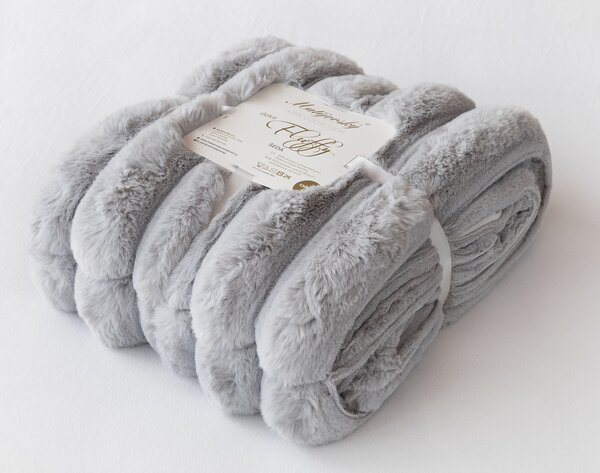 Deka Fluffy šedá Jednobarevná deka 130/180