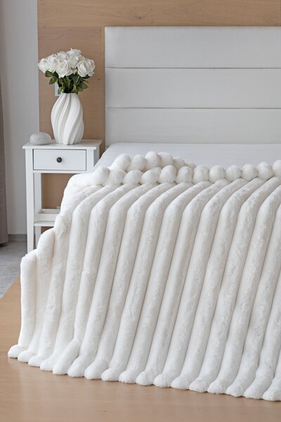 Deka Fluffy krémová Jednobarevná deka 130/180