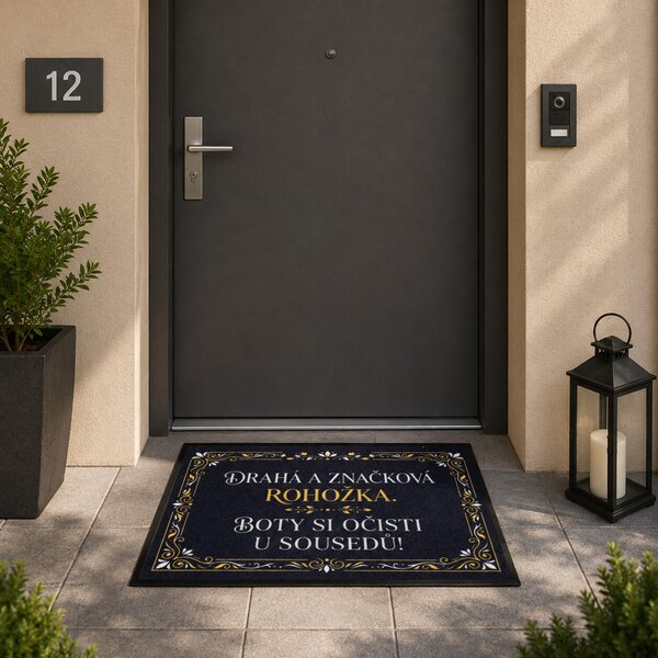 Mercury Flooring, Drahá a značková rohožka 40x60 cm - na von aj na doma, 40x60, čierna