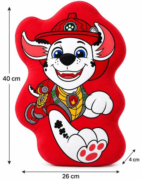 Tvarovaný 3D vankúš Labková patrola: Dinosaurí film - motív Marshall - 40×26 cm