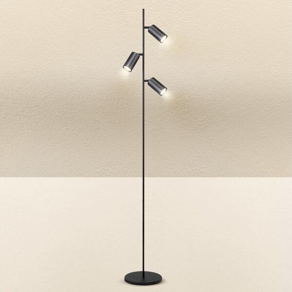 Brilagi - Stojacia lampa SELE 3xGU10/30W/230V čierna