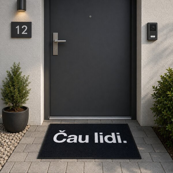 Mercury Flooring, Rohožka Čau lidi 40x60 cm - na von aj na doma, 40x60, čierna