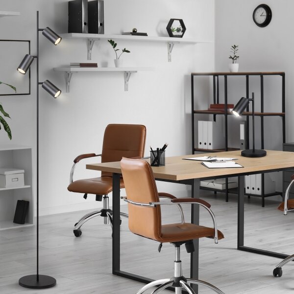 Brilagi - Stojacia lampa SELE 3xGU10/30W/230V čierna