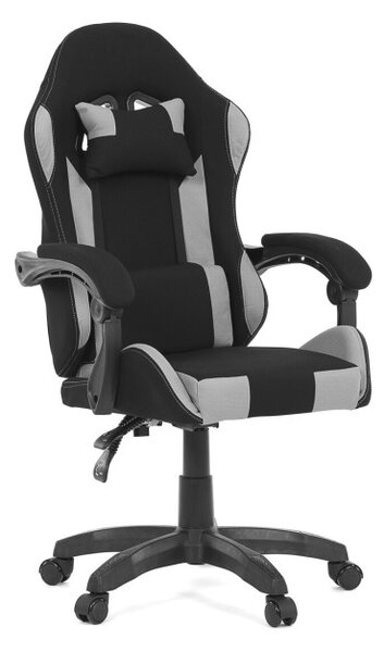 Herná stolička čierna / sivá KA-R209 GREY