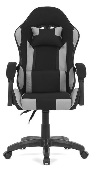 Herná stolička čierna / sivá KA-R209 GREY