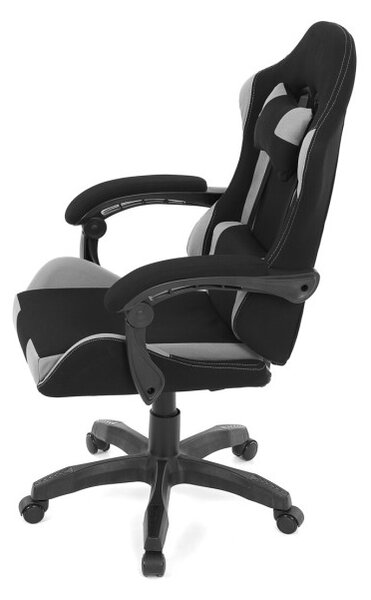 Herná stolička čierna / sivá KA-R209 GREY