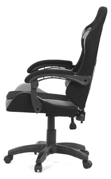 Herná stolička čierna / sivá KA-R209 GREY
