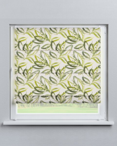 Plisovaná rímska roleta Sicília farba produktu zelená látka vzorované