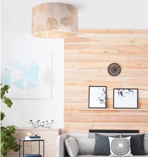 Duolla - Stropné svietidlo ARECA 1xE27/40W/230V pr. 45 cm mosadz/biela