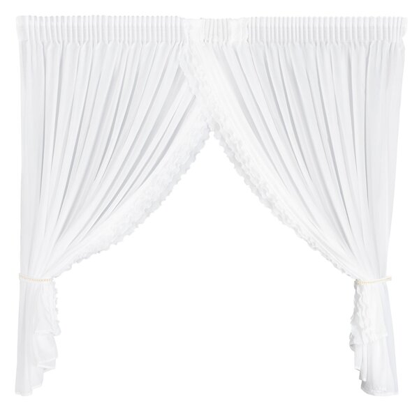 ZÁCLONA NA PÁSKE LUISA 400X160 CM BIELA