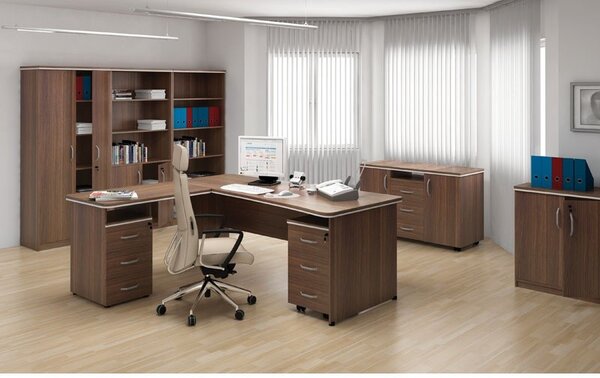 Kancelársky regál ARRISTO LUX, 800 x 400 x 836 mm, orech