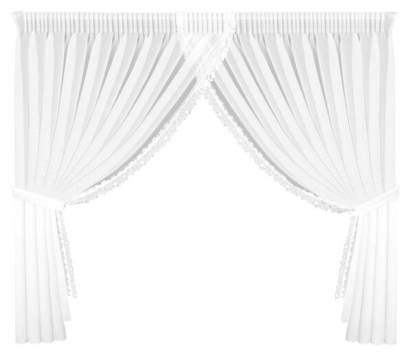 ZÁCLONA NA PÁSKE ARTEMIDA 400X160 CM BIELA
