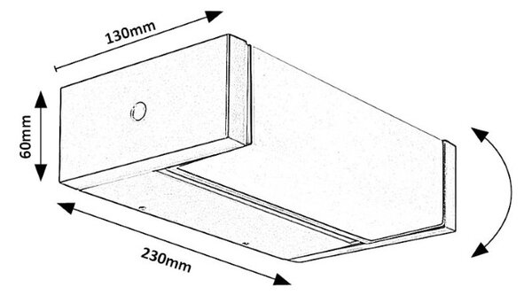 RABALUX 77185 Cubbington vonkajšie nástenné svietidlo LED 18W/1460lm 4000K IP54 čierna