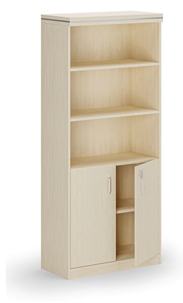 Kombinovaná kancelárska skriňa ARRISTO LUX, 800 x 400 x 1836 mm, breza