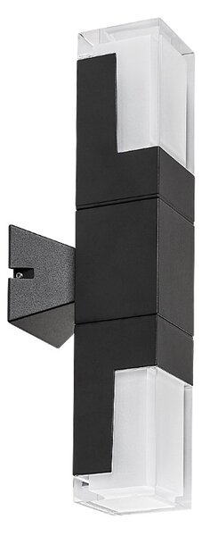 RABALUX 77127 Darvas vonkajšie nástenné svietidlo LED 12W/830lm 2700+4000+6000K IP54 čierna