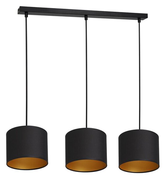 Luster na lanku ARDEN 3xE27/60W/230V čierna/zlatá