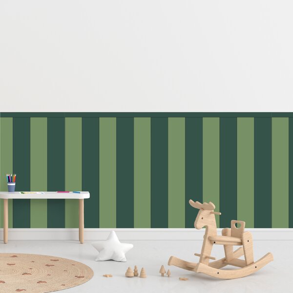 PIPPER. Textilná samolepiaca tapeta - Obdĺžnik - Zelená farba Farba: Bledá, Veľkosť: 60 cm
