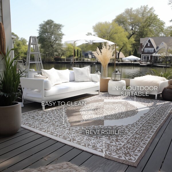 ELLE Decoration , Kusový koberec Gemini 106026 Linen z kolekcie Elle – na von aj na doma, 80x150, béžová, chodba / predsieň