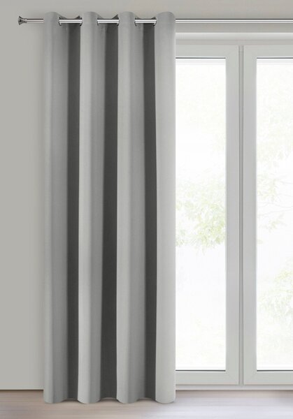ZÁVES NA KRÚŽKOCH NERISA 140X250 CM STRIEBORNÁ