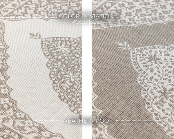 ELLE Decoration , Kusový koberec Gemini 106026 Linen z kolekcie Elle – na von aj na doma, 80x150, béžová, chodba / predsieň