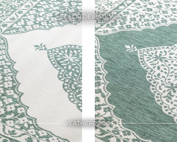 ELLE Decoration , Kusový koberec Gemini 106025 Green z kolekcie Elle – na von aj na doma, 160x230, zelená, chodba / predsieň