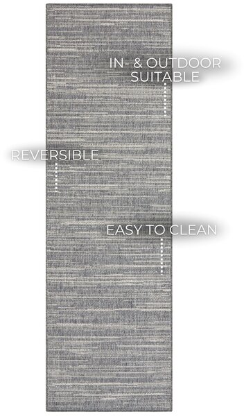 ELLE Decoration , Kusový koberec Gemini 105543 Silver z kolekcie Elle – na von aj na doma, 120x170, šedá, chodba / predsieň