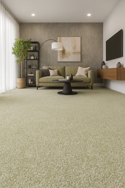 Condor Carpets , Metrážny koberec Prestige 445, na mieru, šíře 4m, zelená, ab (mriežka), detská izba