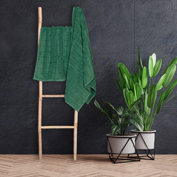 Uterák alebo osuška, Mikrobavlna Deluxe, tmavo zelená 50 x 95 cm