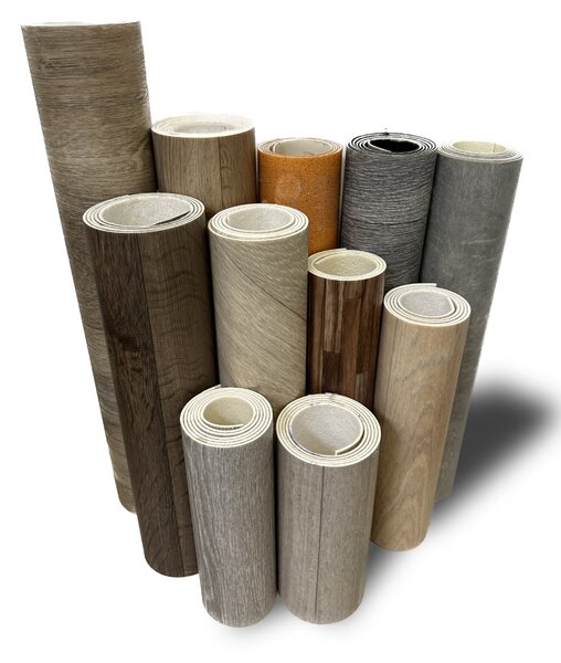 MK Original: Produkty s rodokmenem , Balíček náhodných zvyškov nových PVC ♻️, šíře, viacfarebná