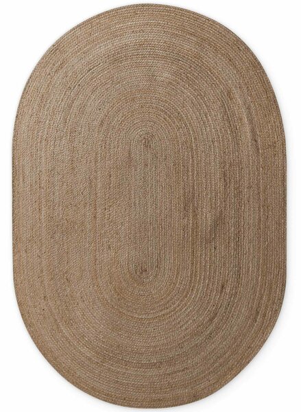 Hanse Home, Kusový koberec Jute Braided 106006 Grey Brown ovál, 160x230 ovál, hnedá, chodba / predsieň