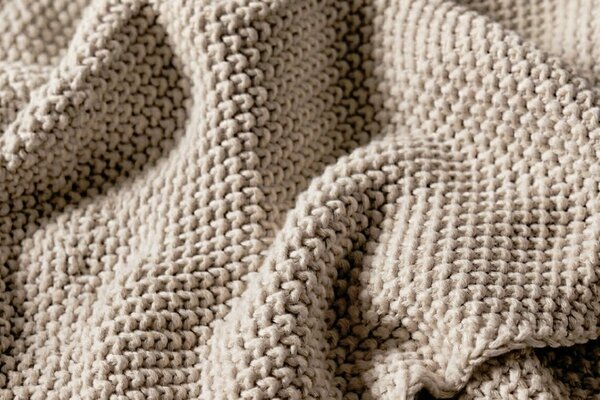 Dizajnový pléd Nordic Knit by Marc O´Polo, 130x170 cm, Oatmeal