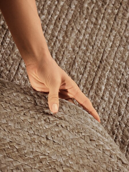 Hanse Home, Kusový koberec Jute Braided 106006 Grey Brown ovál, 160x230 ovál, hnedá, chodba / predsieň