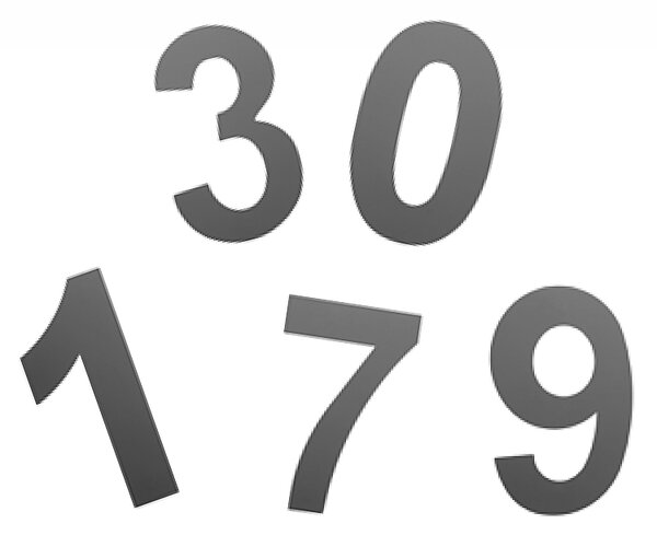 Domová číslica COBRA 150 mm (ČIERNA), COBRA ČIERNA