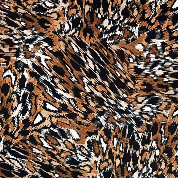 Metráž Viskóza vzor - Leopard na hnedom
