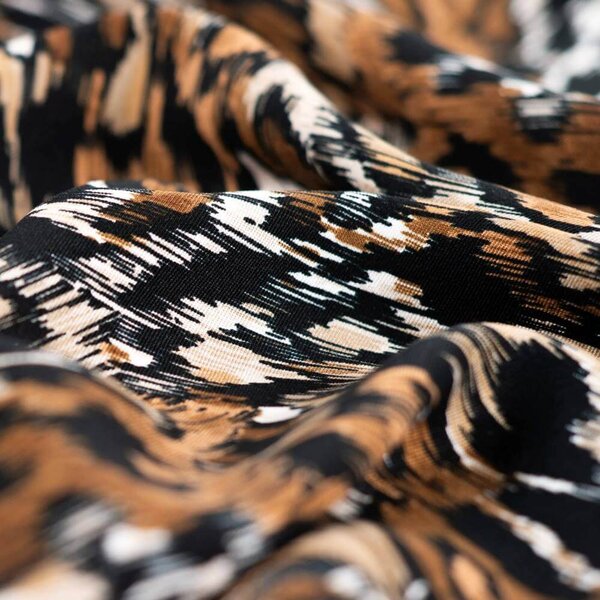 Metráž Viskóza vzor - Leopard na hnedom