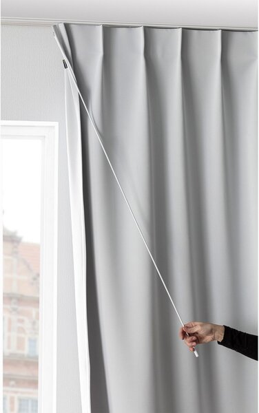 Kovová tyč na závesy biela 125 cm