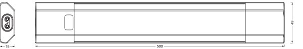 Osram - LED RGBW stmievateľné svietidlo pod kuchynskú linku so senzorom LINEAR EDGE LED/8W/230V čierna+DO