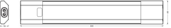 Osram -LED RGBW stmievateľné svietidlo pod kuchynskú linku so senzorom LINEAR EDGE LED/4W/230V čierna+DO