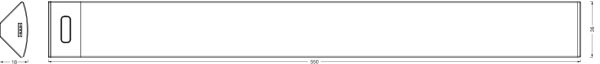 Osram-LED stlmiteľné podlinkové svietidlo so senzorom LINEAR ANGLE LED/7,5W/230V 55 cm čierna