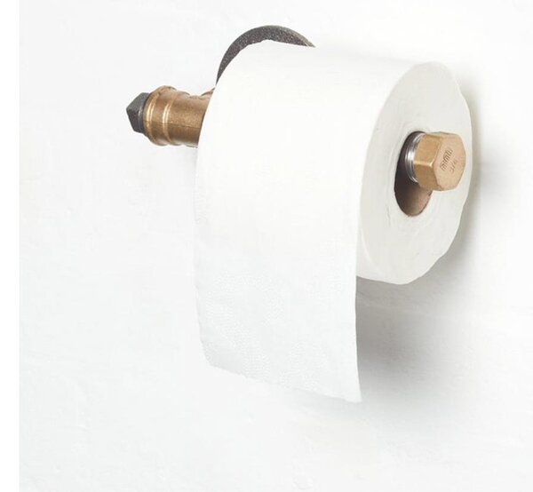 Asir Držiak toaletného papiera BORURAF 8x22 cm čierna/zlatá AS1409 + záruka 3 roky zadarmo