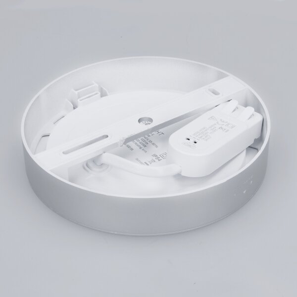 Solight WD240-S - LED panel 2v1 LED/12W/230V 3000/4000/6000K priemer 17 cm IP54 strieborný