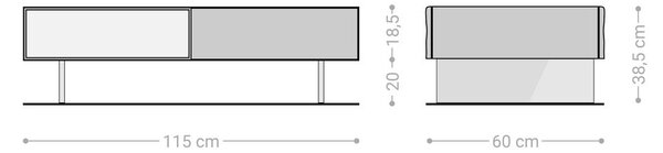 DELIFE Konferenčný stolík New Live-Edge 115x60 cm akácia prírodná 2 zásuvky 1 priehradka závesná kov čierna