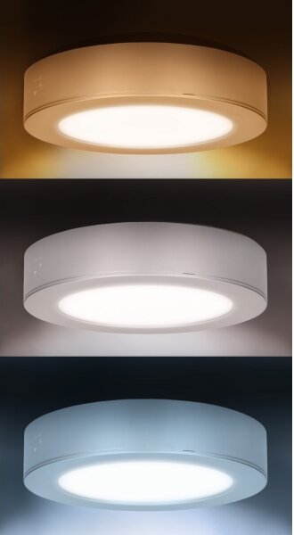 Solight WD240-S - LED panel 2v1 LED/12W/230V 3000/4000/6000K priemer 17 cm IP54 strieborný